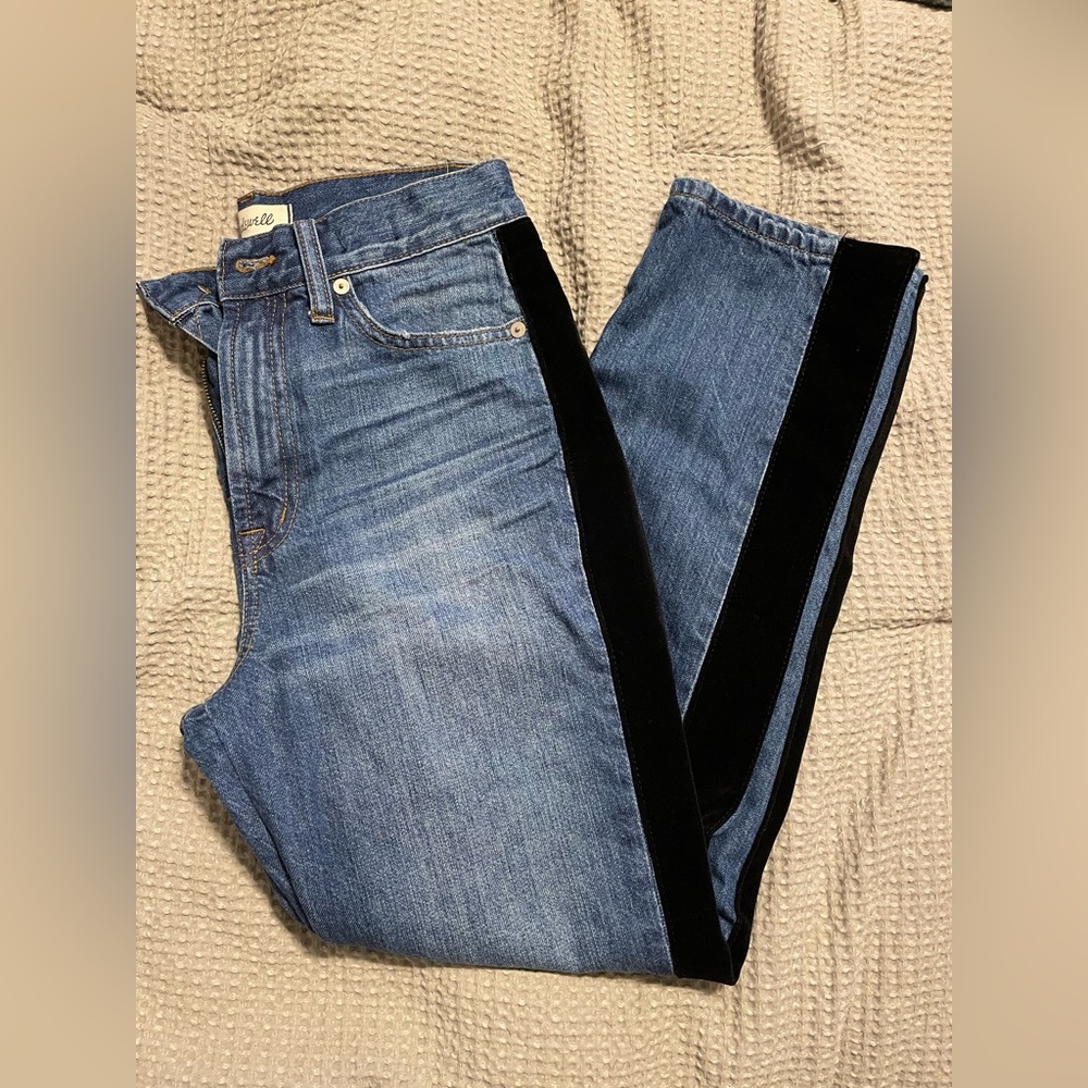 Madewell The Perfect Vintage Jean in Velvet Tux Stripe Edition Size 26